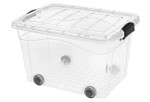 Pojemnik z pokrywą transparent Roller Box 40l z kółkami