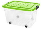 Pojemnik z pokrywą zieloną Roller Box 60l z kółkami