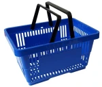 Kosz sklepowy 22L niebieski 2 rączki
