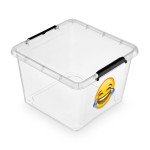 Pojemniki z pokrywą SimpleStore 32l z dekorem śmiech