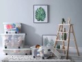 Pojemnik z pokrywą różową Roller Box 100l z kółkami